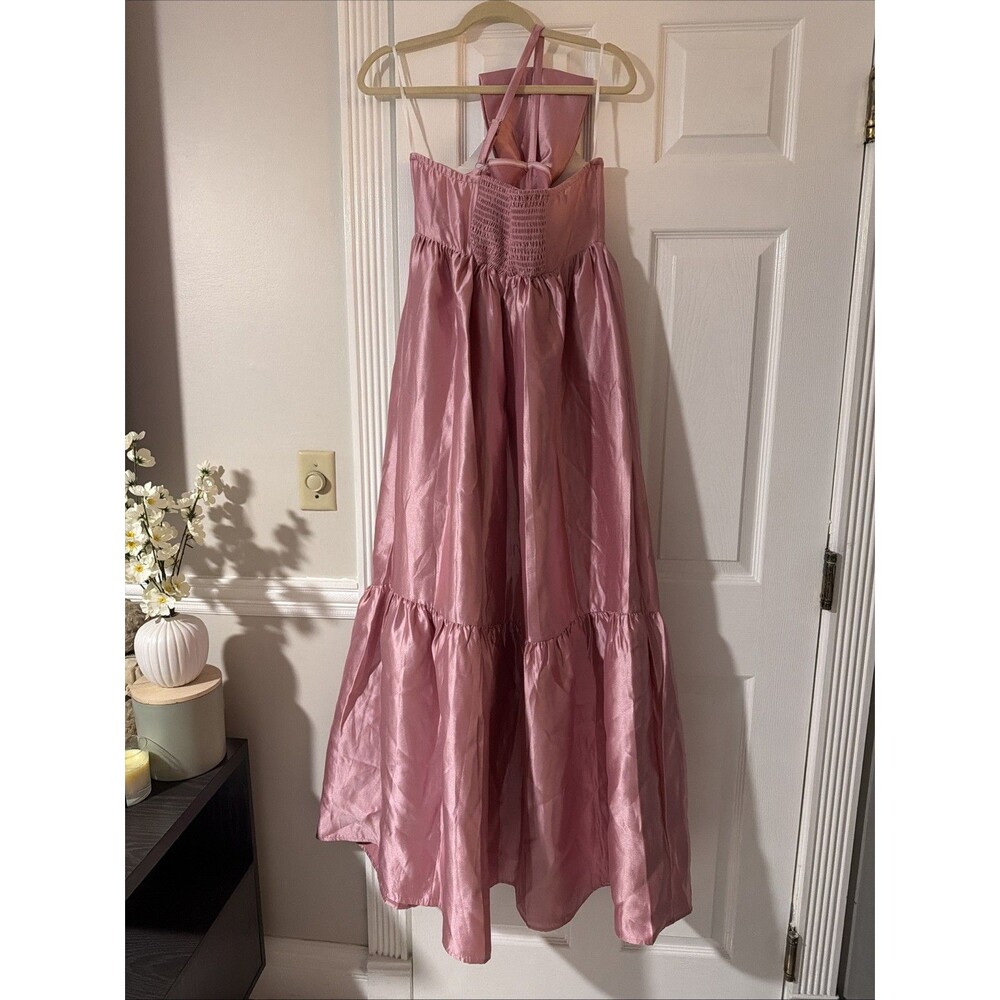 Petal & Pup Betina Bow Front Maxi Dress Rose XL - Picture 2 of 3